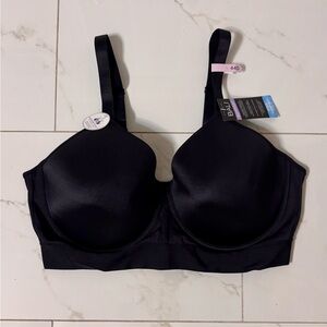 NWT Bali Support Cool Comfort Bra Black Underwire Anchorstrap 44D
